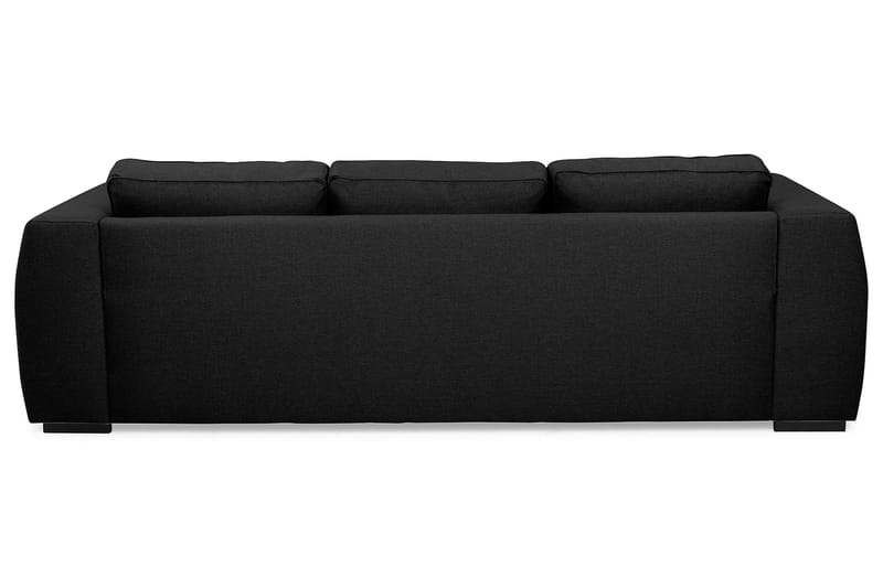Optus 3-sits Vändbar L-formad Divansoffa i Tyg - Svart - Möbler - Soffa - Divansoffor & schäslongsoffa