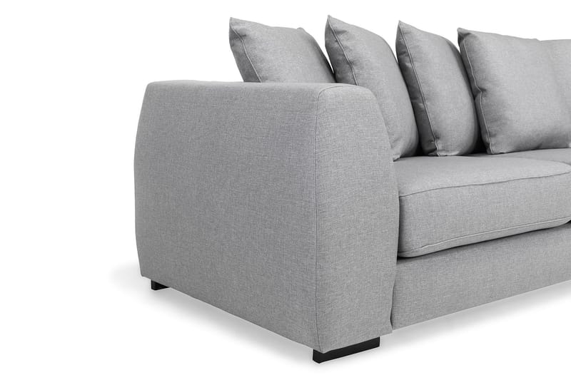 Optus 4-sits Högervänd L-formad Schäslongsoffa i Tyg inkl Kuvertkuddar - Ljusgrå - Möbler - Soffa - Divansoffor & schäslongsoffa - 3 sits soffa med divan
