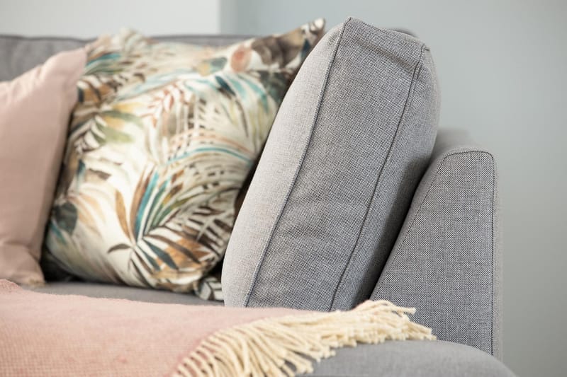 Optus 4-sits Högervänd L-formad Schäslongsoffa i Tyg - Ljusgrå - Möbler - Soffa - Divansoffor & schäslongsoffa - 3 sits soffa med divan