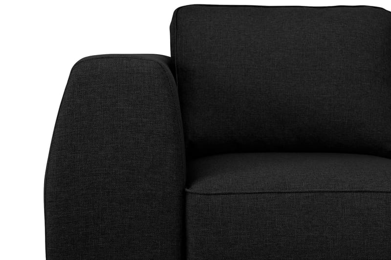 Optus 4-sits Högervänd L-formad Schäslongsoffa i Tyg - Svart - Möbler - Soffa - Divansoffor & schäslongsoffa