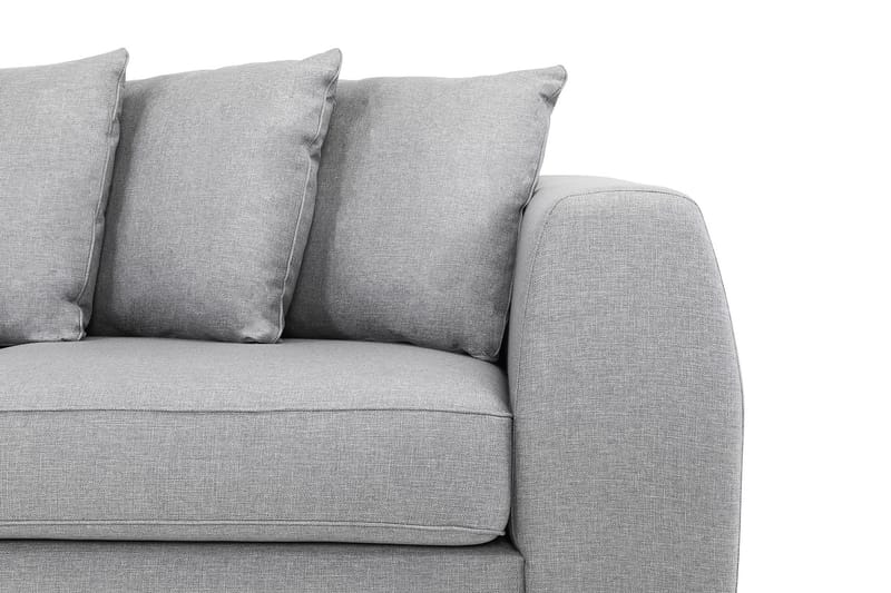 Optus 4-sits Vänstervänd L-formad Schäslongsoffa i Tyg inkl Kuvertkuddar - Ljusgrå - Möbler - Soffa - Divansoffor & schäslongsoffa - 3 sits soffa med divan