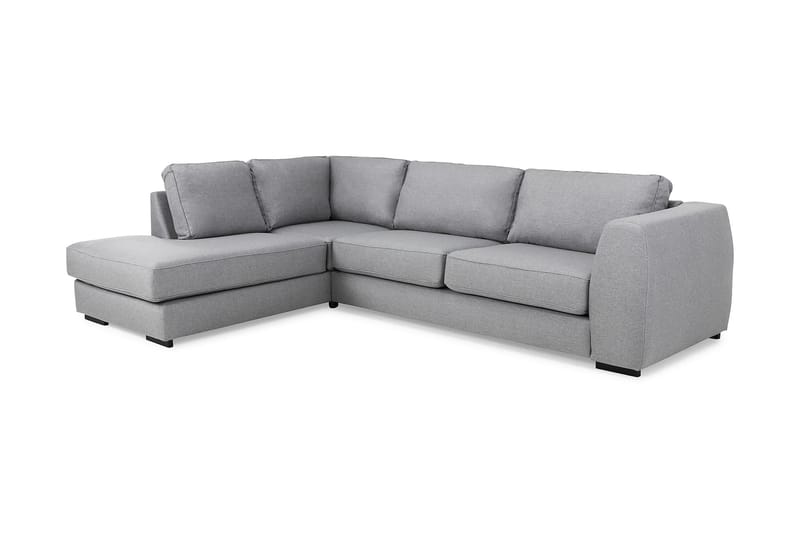 Optus 4-sits Vänstervänd L-formad Schäslongsoffa i Tyg - Ljusgrå - Möbler - Soffa - Divansoffor & schäslongsoffa