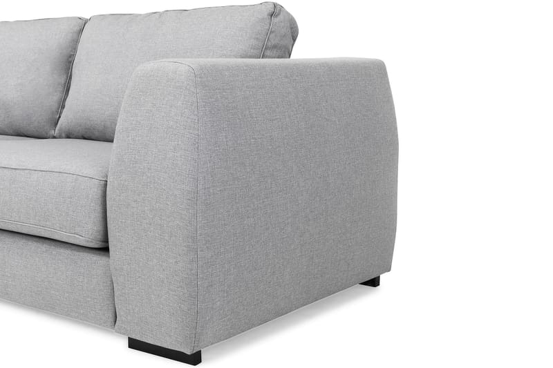 Optus 4-sits Vänstervänd L-formad Schäslongsoffa i Tyg - Ljusgrå - Möbler - Soffa - Divansoffor & schäslongsoffa