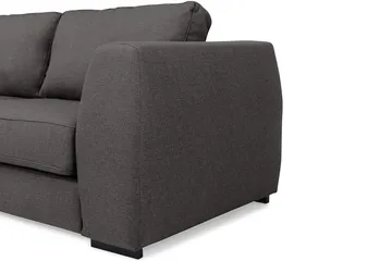 Optus 4-sits Vänstervänd L-formad Schäslongsoffa i Tyg - Mörkgrå - Möbler - Soffa - Divansoffor & schäslongsoffa