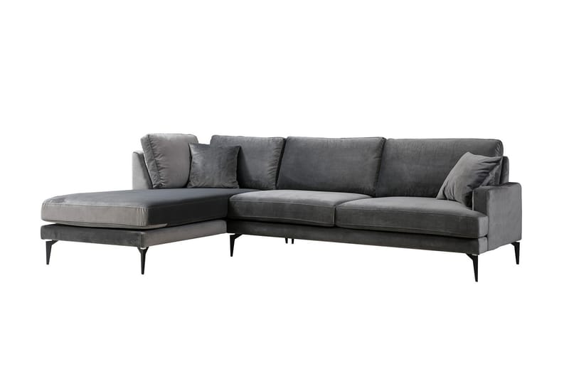 Ostberg Hörnsoffa med Divan Vänster - Svart - Möbler - Soffa - Divansoffor & schäslongsoffa