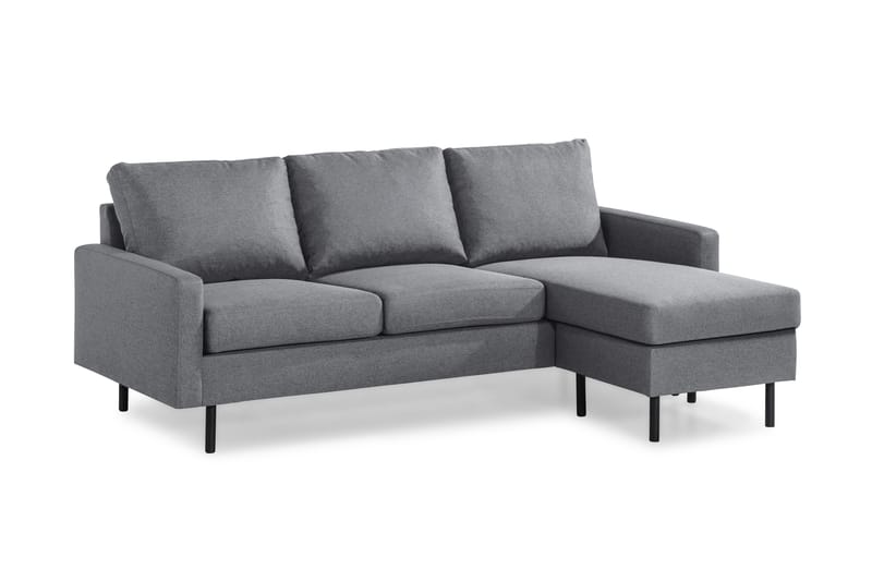 Peppe 3-sits Soffa med Divan Vändbar - Ljusgrå - 3 sits soffa med divan - Divansoffor & schäslongsoffa