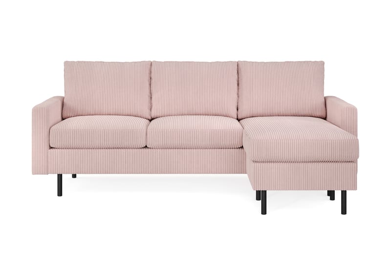Peppe 3-sits Soffa med Divan Vändbar - Rosa - 3 sits soffa med divan - Divansoffor & schäslongsoffa