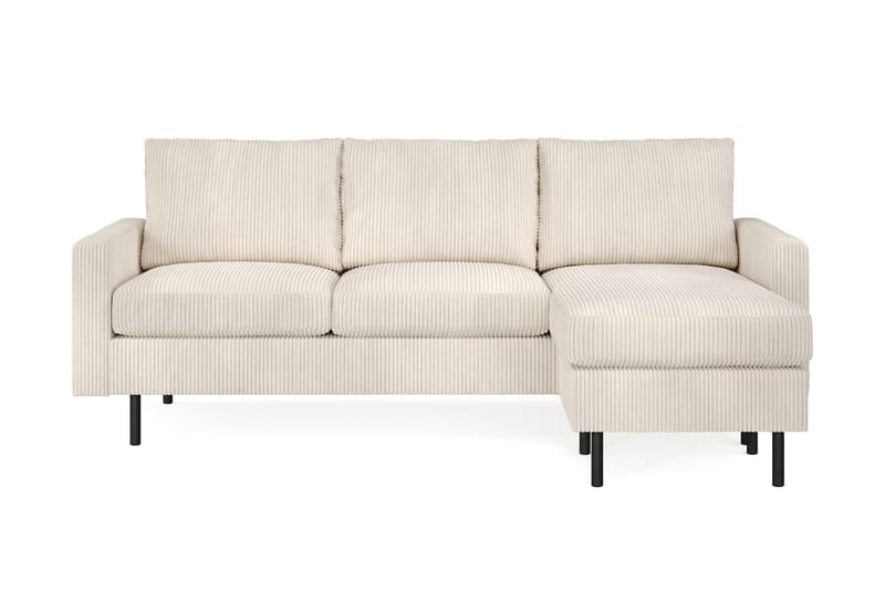 Peppe 3-sits Vändbar L-formad Divansoffa i Manchester - Beige - Möbler - Soffa - Divansoffor & schäslongsoffa