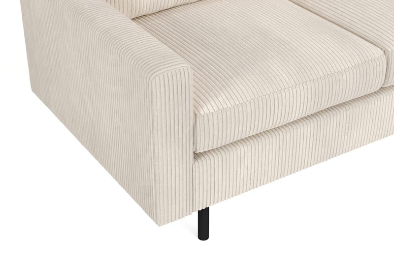 Peppe 3-sits Vändbar L-formad Divansoffa i Manchester - Beige - Möbler - Soffa - Divansoffor & schäslongsoffa