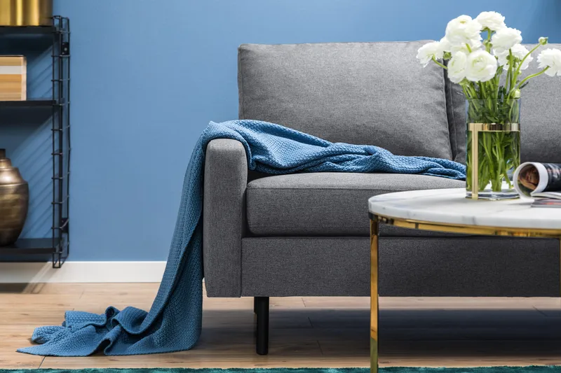 Peppe 3-sits Vändbar L-formad Divansoffa i Tyg - Ljusgrå - Möbler - Soffa - Divansoffor & schäslongsoffa