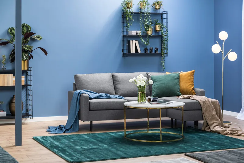 Peppe 3-sits Vändbar L-formad Divansoffa i Tyg - Ljusgrå - Möbler - Soffa - Divansoffor & schäslongsoffa