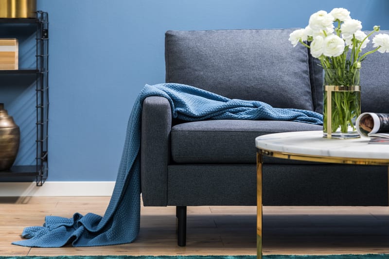 Peppe 3-sits Vändbar L-formad Divansoffa i Tyg - Mörkgrå - Möbler - Soffa - Divansoffor & schäslongsoffa