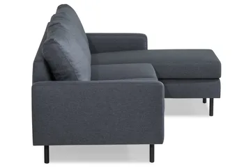 Peppe 3-sits Vändbar L-formad Divansoffa i Tyg - Mörkgrå - Möbler - Soffa - Divansoffor & schäslongsoffa