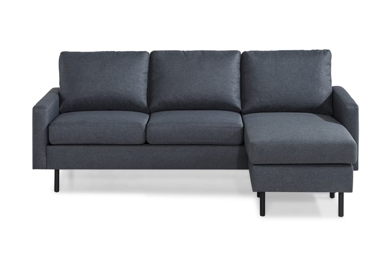 Peppe 3-sits Vändbar L-formad Divansoffa i Tyg - Mörkgrå - Möbler - Soffa - Divansoffor & schäslongsoffa