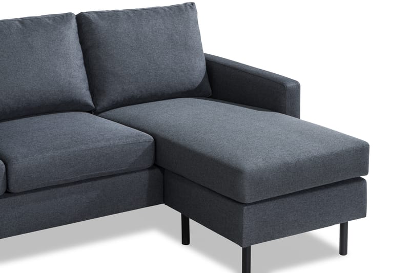 Peppe 3-sits Vändbar L-formad Divansoffa i Tyg - Mörkgrå - Möbler - Soffa - Divansoffor & schäslongsoffa