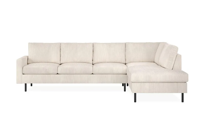 Peppe 4-sits Högervänd L-formad Schäslongsoffa i Manchester, Beige