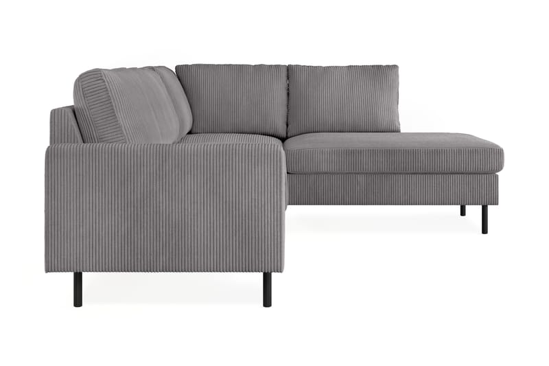 Peppe 4-sits Högervänd L-formad Schäslongsoffa i Manchester - Mörkgrå - Möbler - Soffa - Divansoffor & schäslongsoffa