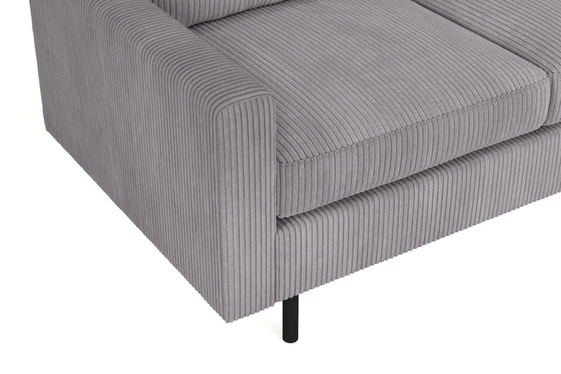 Peppe 4-sits Högervänd L-formad Schäslongsoffa i Manchester - Mörkgrå - Möbler - Soffa - Divansoffor & schäslongsoffa