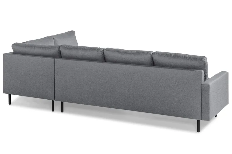 Peppe 4-sits Högervänd L-formad Schäslongsoffa i Tyg - Ljusgrå - Möbler - Soffa - Divansoffor & schäslongsoffa