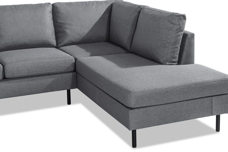 Peppe 4-sits Högervänd L-formad Schäslongsoffa i Tyg - Ljusgrå - Möbler - Soffa - Divansoffor & schäslongsoffa