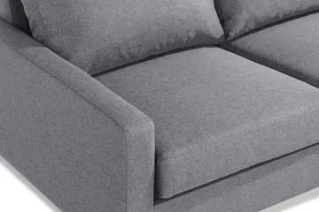 Peppe 4-sits Högervänd L-formad Schäslongsoffa i Tyg - Ljusgrå - Möbler - Soffa - Divansoffor & schäslongsoffa