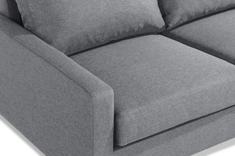 Peppe 4-sits Högervänd L-formad Schäslongsoffa i Tyg - Ljusgrå - Möbler - Soffa - Divansoffor & schäslongsoffa