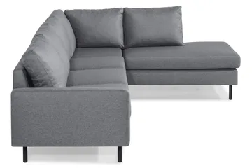 Peppe 4-sits Högervänd L-formad Schäslongsoffa i Tyg - Ljusgrå - Möbler - Soffa - Divansoffor & schäslongsoffa