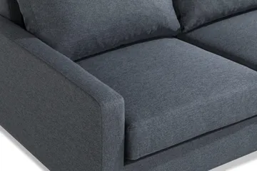 Peppe 4-sits Högervänd L-formad Schäslongsoffa i Tyg - Mörkgrå - Möbler - Soffa - Divansoffor & schäslongsoffa