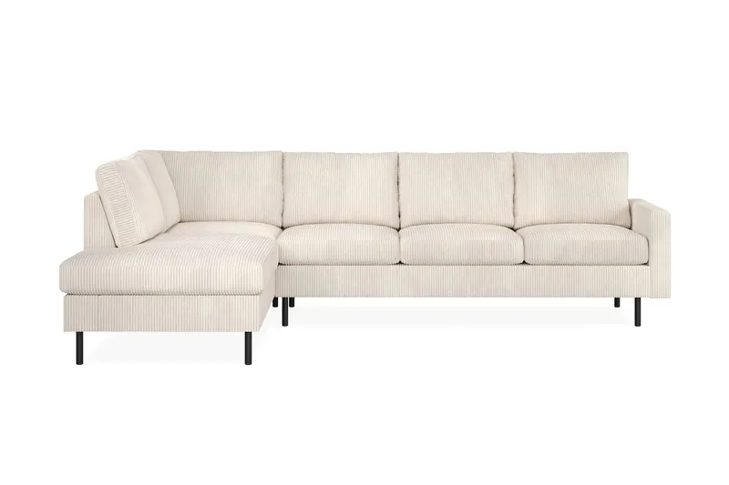 Peppe 4-sits Vänstervänd L-formad Schäslongsoffa i Manchester, Beige