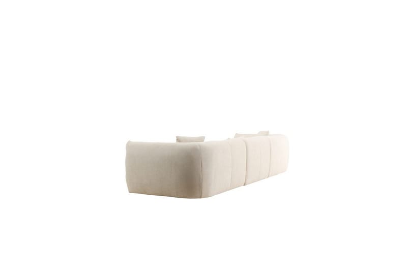 Positano 4-sits L-formad Hörnsoffa med Divan och Schäslong i Tyg - Beige - Möbler - Soffa - Divansoffor & schäslongsoffa