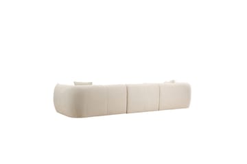 Positano 4-sits L-formad Hörnsoffa med Divan och Schäslong i Tyg - Beige - Möbler - Soffa - Divansoffor & schäslongsoffa
