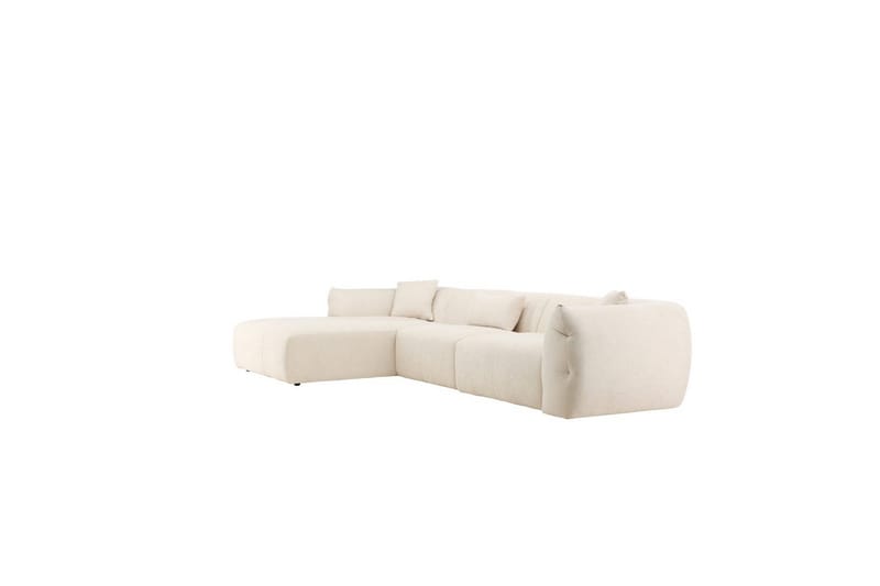 Positano 4-sits L-formad Hörnsoffa med Divan och Schäslong i Tyg - Beige - Möbler - Soffa - Divansoffor & schäslongsoffa