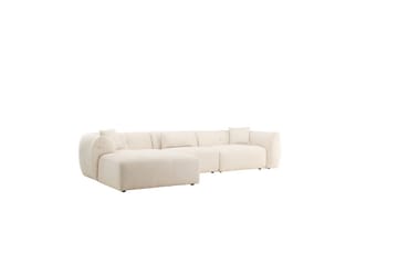 Positano 4-sits L-formad Hörnsoffa med Divan och Schäslong i Tyg - Beige - Möbler - Soffa - Divansoffor & schäslongsoffa