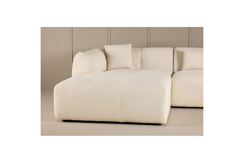 Positano 4-sits L-formad Hörnsoffa med Divan och Schäslong i Tyg - Beige - Möbler - Soffa - Divansoffor & schäslongsoffa