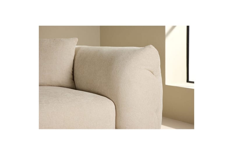 Positano 4-sits L-formad Hörnsoffa med Divan och Schäslong i Tyg - Beige - Möbler - Soffa - Divansoffor & schäslongsoffa