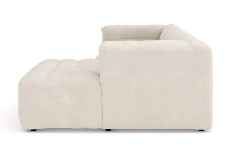 Puffy 3-sits bubblig soffa med divan höger - Beige - Möbler - Soffa - Divansoffor & schäslongsoffa