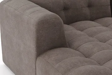 Puffy 3-sits bubblig soffa med divan vänster - Brun - Möbler - Soffa - Divansoffor & schäslongsoffa