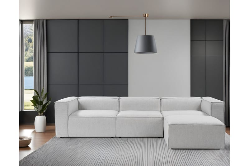 Redlands Soffa med Divan 3-sits - Grå - Möbler - Soffa - Divansoffor & schäslongsoffa