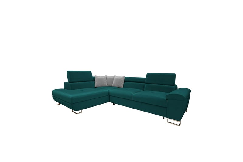 Reginia Soffa med Schäslong 3-sits, Turkos/Ljusgrå