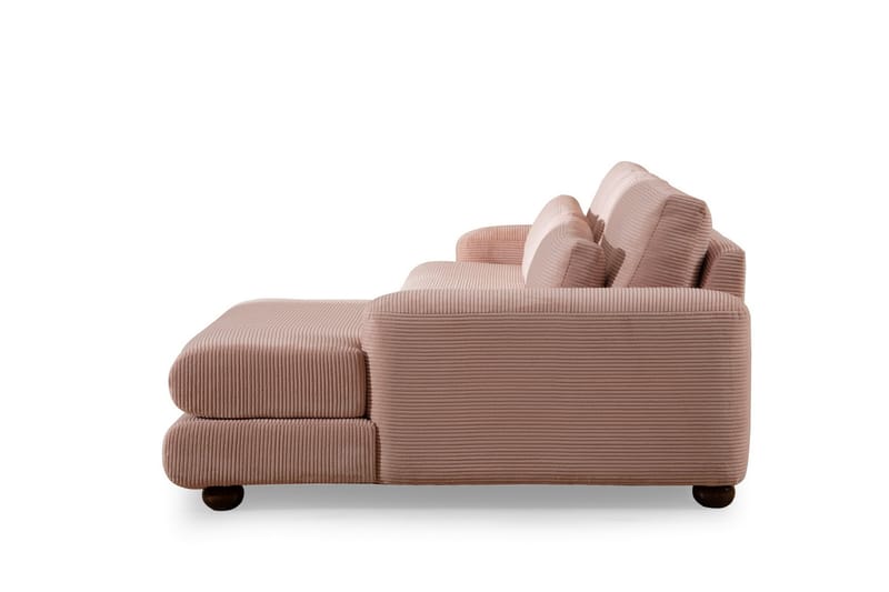 Relento Soffa m. Divan 3-sits - Rosa - Divansoffor & schäslongsoffa - 3 sits soffa med divan