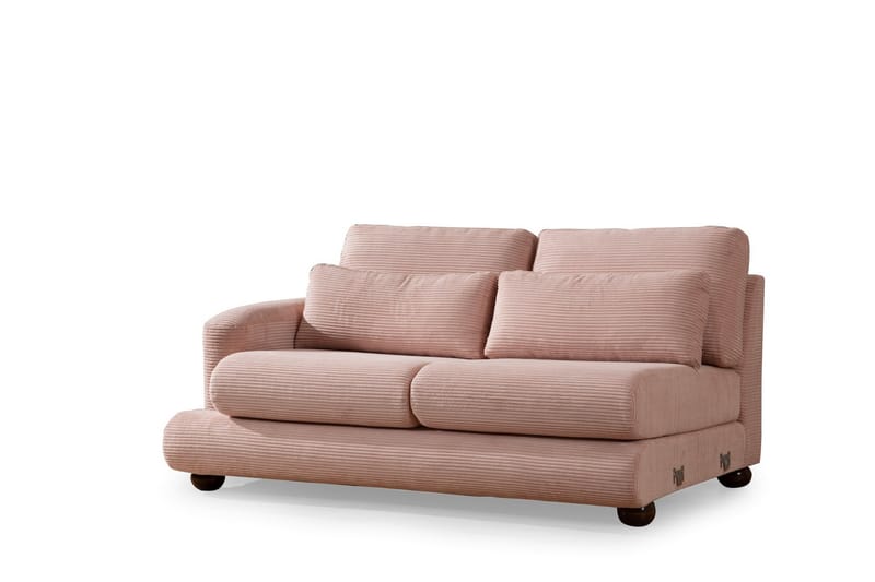 Relento Soffa m. Divan 3-sits - Rosa - Divansoffor & schäslongsoffa - 3 sits soffa med divan