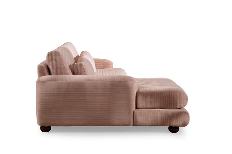 Relento Soffa m. Divan 3-sits - Rosa - Divansoffor & schäslongsoffa - 3 sits soffa med divan