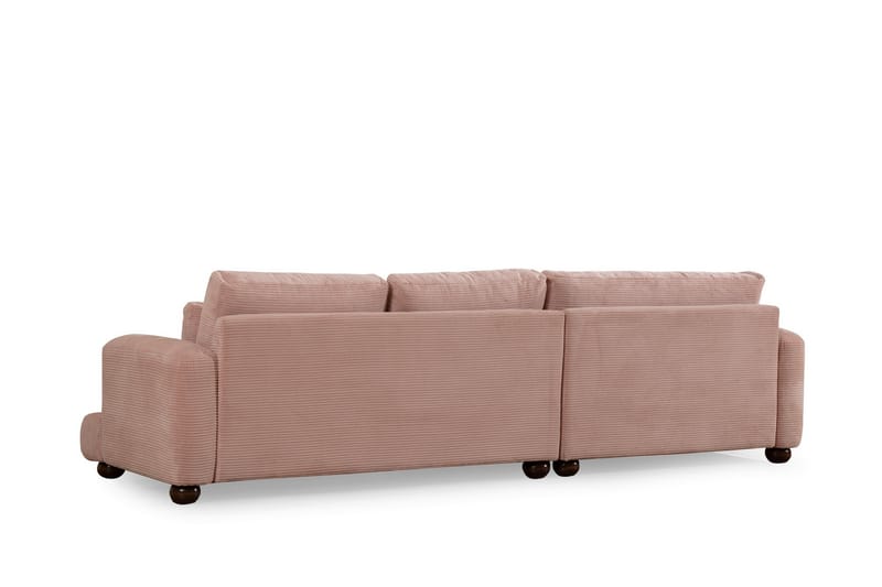 Relento Soffa m. Divan 3-sits - Rosa - Divansoffor & schäslongsoffa - 3 sits soffa med divan