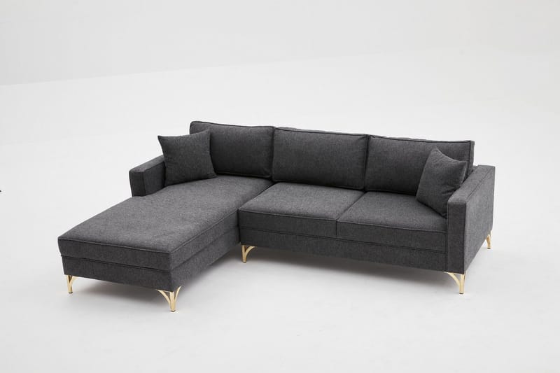 Retzow Soffa m. Divan 4-sits - Antracit - Möbler - Soffa - Divansoffor & schäslongsoffa