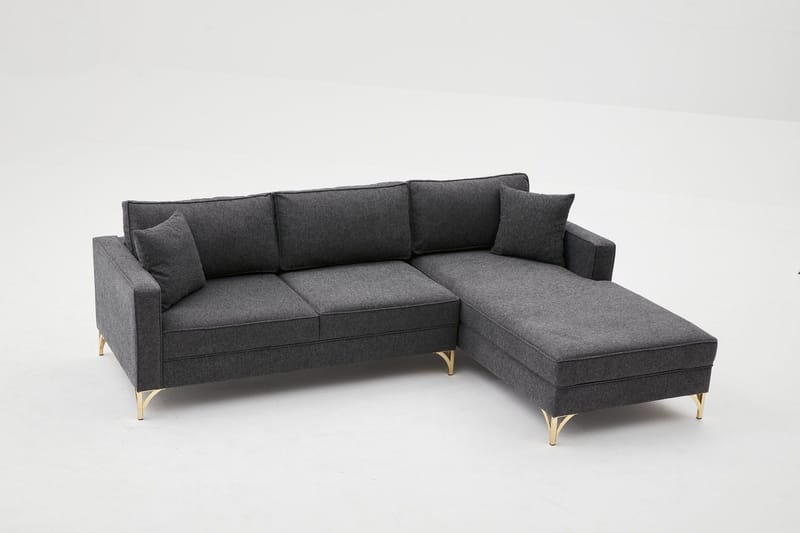 Retzow Soffa m. Divan 4-sits - Antracit - Möbler - Soffa - Divansoffor & schäslongsoffa