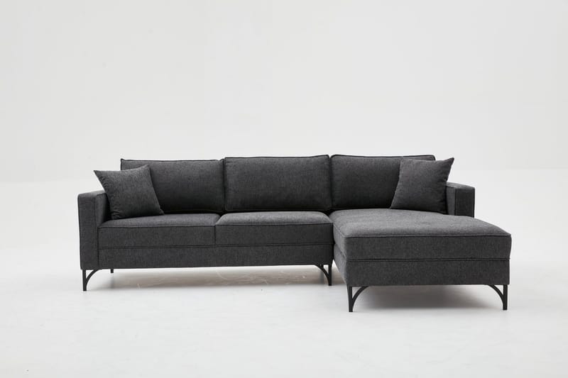 Retzow Soffa m. Divan 4-sits - Antracit - Möbler - Soffa - Divansoffor & schäslongsoffa