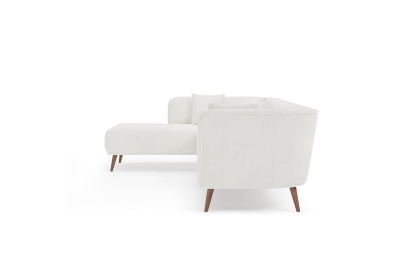 Richie Soffa m. Divan 4-sits - Vit Bouclé - Divansoffor & schäslongsoffa - 4 sits soffa med divan