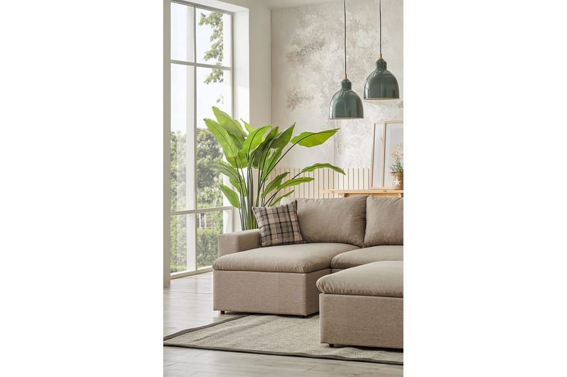 Rivran Soffa med Divan 4-sits - Cream - Möbler - Soffa - Divansoffor & schäslongsoffa