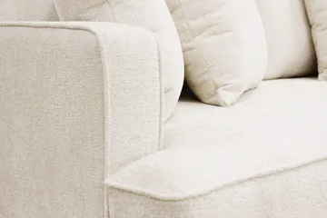 Rossita 4-sits Högervänd L-formad Djup Schäslongsoffa i Chenille - Trenza 06, Beige Chenille - Möbler - Soffa - Divansoffor & schäslongsoffa