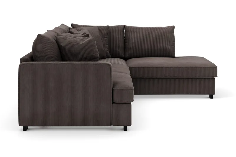 Rossita 4-sits Högervänd L-formad Djup Schäslongsoffa i Manchester - Mörkgrå - Möbler - Soffa - Divansoffor & schäslongsoffa